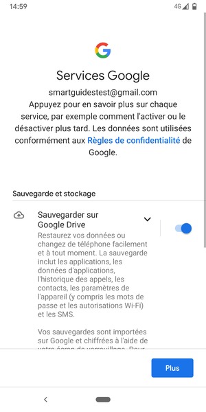 Sélectionnez Plus