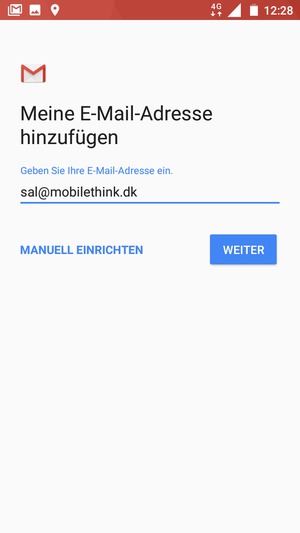 Geben Sie Ihre E-Mail-Adresse ein und wählen Sie WEITER