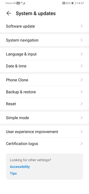 Select Backup & restore