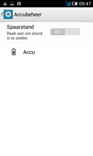 Stel Spaarstand in op AAN