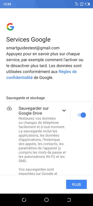 Sélectionnez PLUS