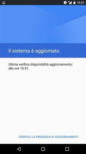 Se il tuo telefono è aggiornato, vedrai la seguente schermata