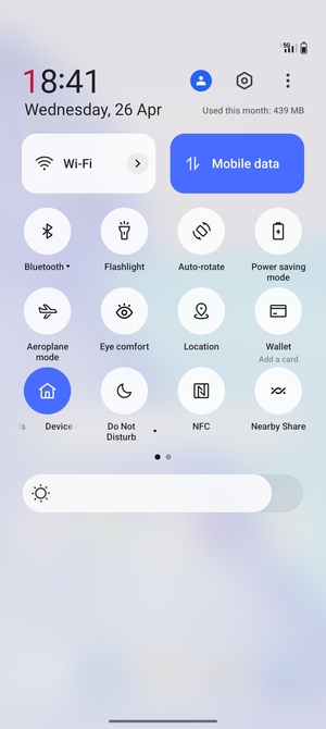 Adjust brightness to the required level