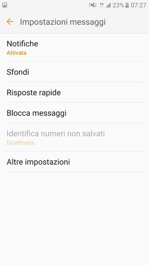 Seleziona Altre impostazioni