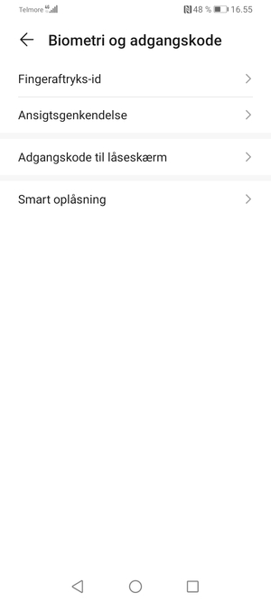 Vælg Adgangskode til låseskærm
