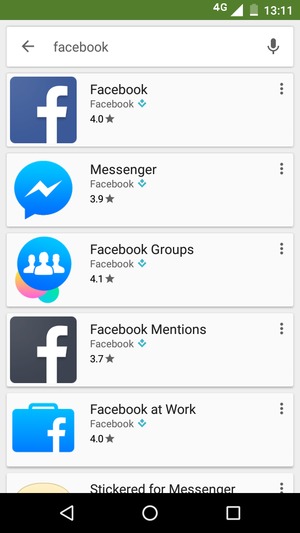 Select the app