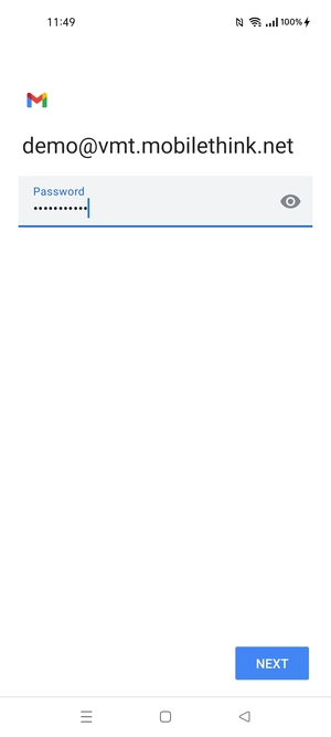 Enter your password and select NEXT