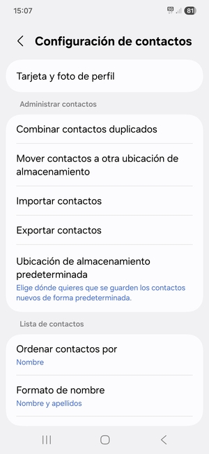 Seleccione Importar contactos