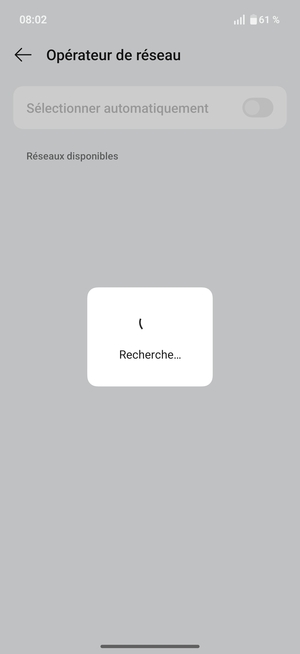 Veuillez attendre la fin de la recherche