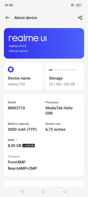 Select realme UI