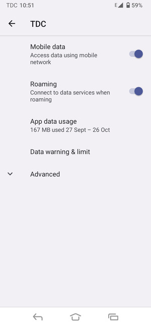 Turn Roaming on or off