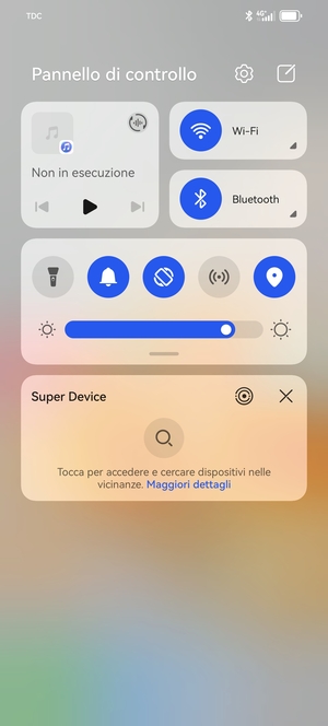 Scorri nuovamente verso il basso il menu in alto