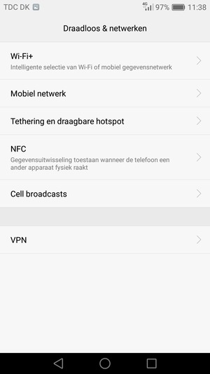 Selecteer Mobiel netwerk