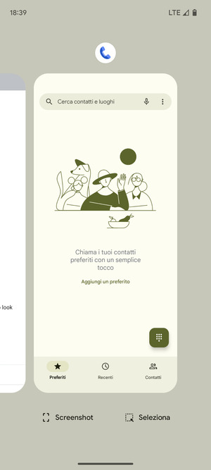 Scorri verso l'alto le app per chiuderle