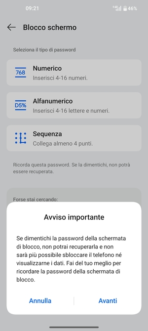 Seleziona Avanti