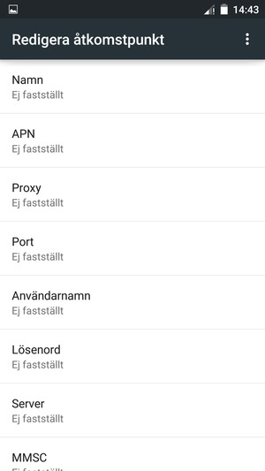 Ange internetinformation