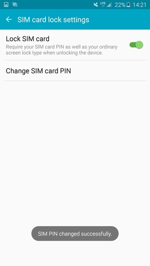 Your SIM PIN has been changed