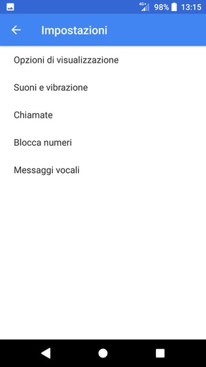 Seleziona Messaggi vocali