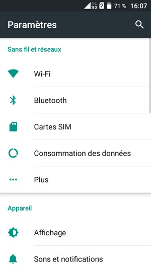 Sélectionnez Plus