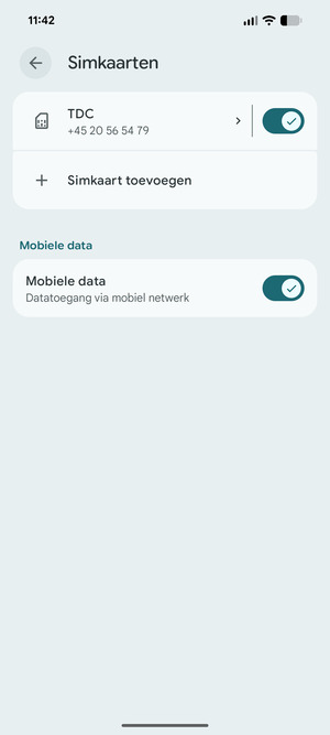 Selecteer Simkaart toevoegen