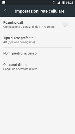 Seleziona Nomi punti di accesso