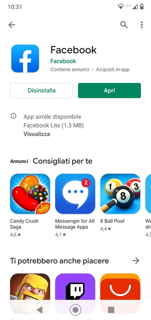 Seleziona Apri