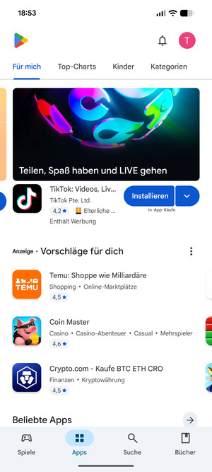 Wählen Sie Suche