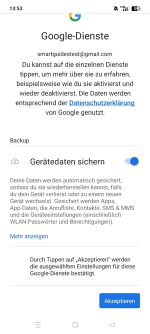 Wählen Sie Akzeptieren