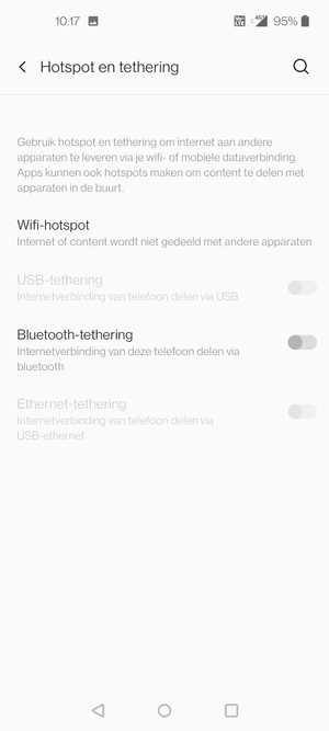 Selecteer Wifi-hotspot