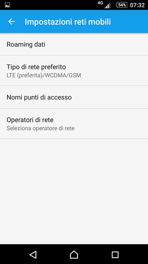 Seleziona Nomi punti di accesso