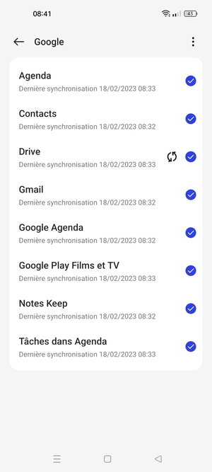 Sélectionnez le bouton du Menu