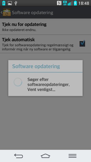Afvent at søgningen er afsluttet