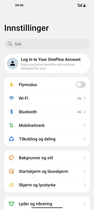 Velg Mobilnettverk