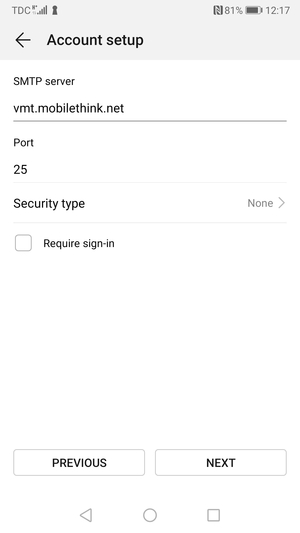 Uncheck the Require sign-in checkbox and select NEXT