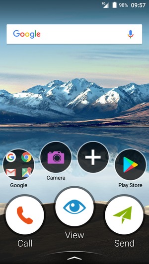 Return to the Home screen and slide up the bottom menu