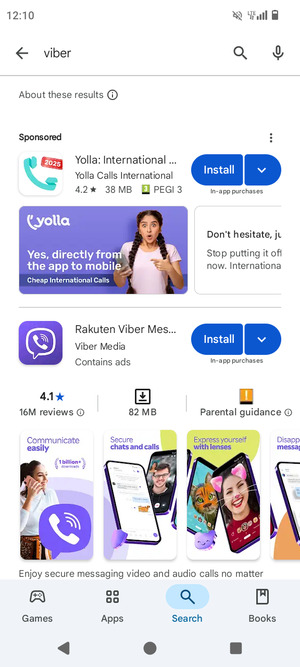 Select the app