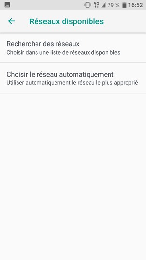 Sélectionnez rechercher des réseaux