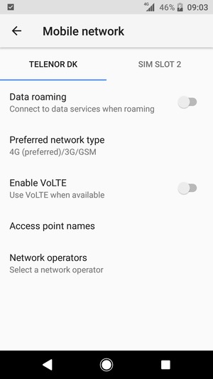Select Public and Preferred network type