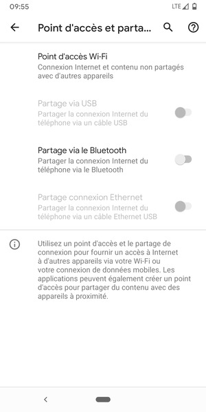 Sélectionnez Point d'accès Wi-Fi