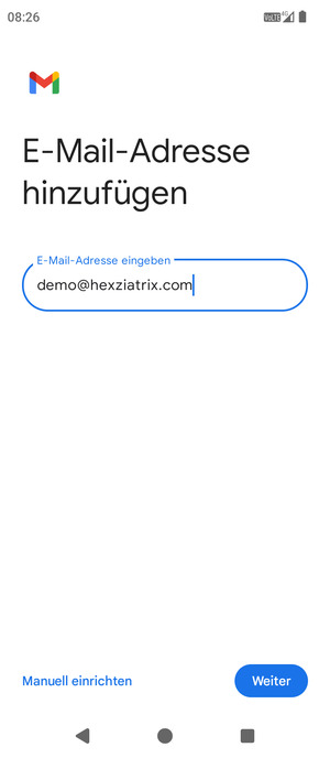Geben Sie Ihre E-Mail-Adresse ein und wählen Sie Weiter