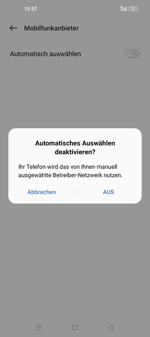 Wählen Sie AUS