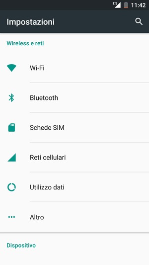 Seleziona Reti cellulari