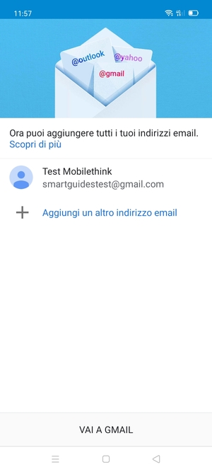 Seleziona VAI A GMAIL