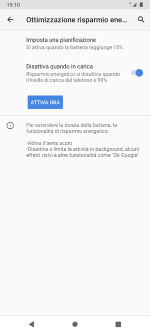 Seleziona ATTIVA ORA