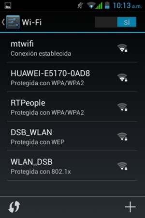 Ahora está conectado a la red Wi-Fi
