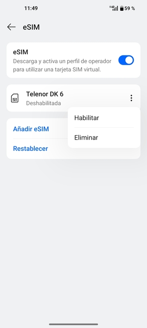 Seleccione Habilitar
