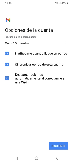 Seleccione SIGUIENTE