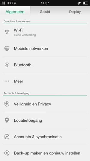 Selecteer Mobiele netwerken