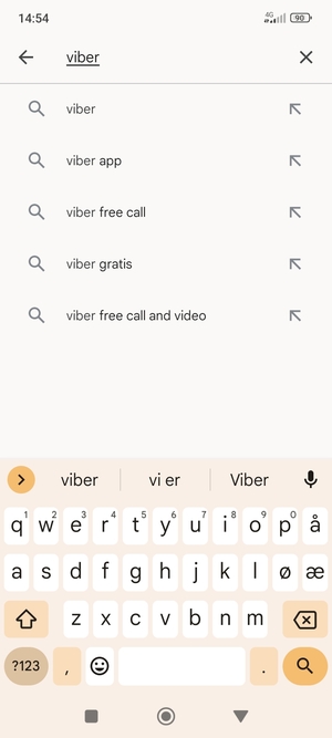 Skriv inn applikasjonsnavnet og velg Søk