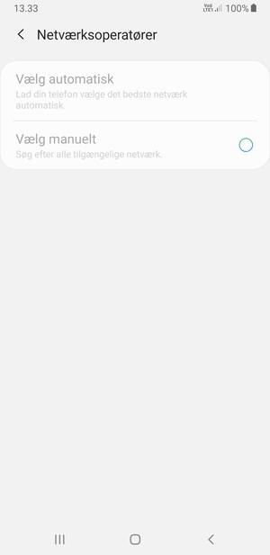 Afvent at søgningen er afsluttet